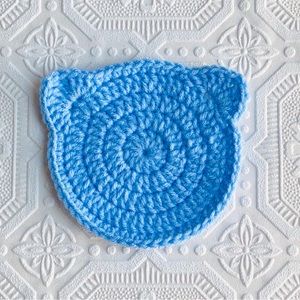 Handmade Crochet Kitty Coaster